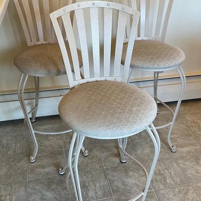 Metal padded counter stools, 24in - 3