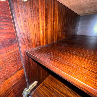 Three Piece MCM Rosewood Display Cabinet (LR-RG)