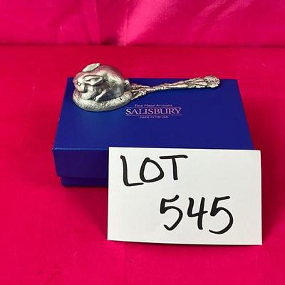 Lot B 545 Salisbury Pewter Bunny Rabbit Scoop