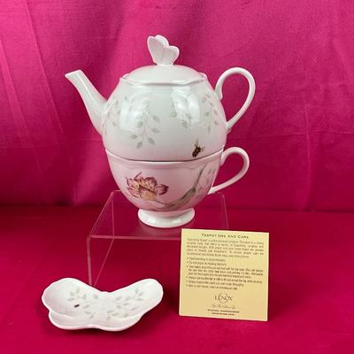 Lot B 550 Lenox Butterfly Meadow Stackable Tea Set NEW
