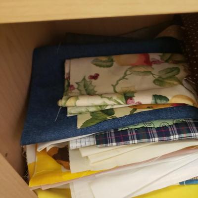 Cabinet of Fabric, Wiss Shears, Buttons and More (L-KD)