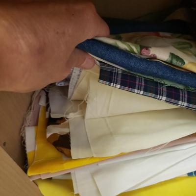 Cabinet of Fabric, Wiss Shears, Buttons and More (L-KD)