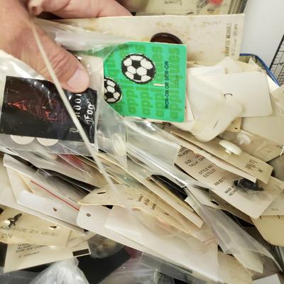 Cabinet of Fabric, Wiss Shears, Buttons and More (L-KD)