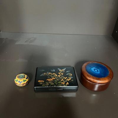 Ornate Trinket Boxes & Pyrographed Wood Planters (LR-MG)