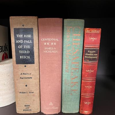 James Michener, Gore Vidal & More Novels Plus Bookends (SR-RG)