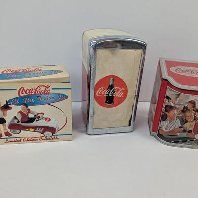 Coca-Cola Napkin Holder Tin & LE Collectible