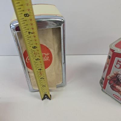 Coca-Cola Napkin Holder Tin & LE Collectible