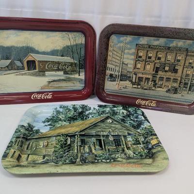 Coca-Cola Advertising Tins Approx 17 1/2" x 12 3/4" Lot 1