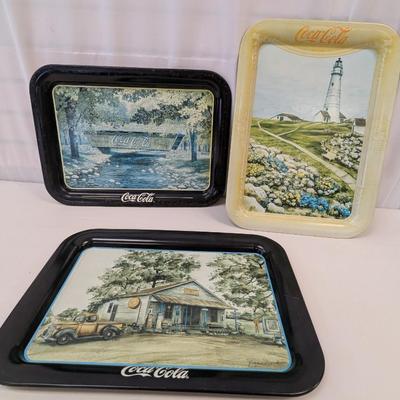 Coca-Cola Advertising Tins Approx 17 1/2" x 12 3/4" Lot 2
