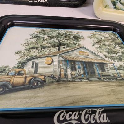 Coca-Cola Advertising Tins Approx 17 1/2" x 12 3/4" Lot 2