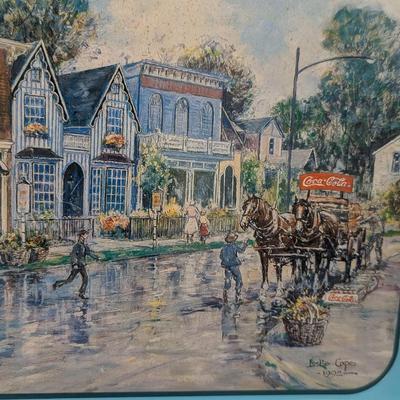 Coca-Cola Advertising Tins Approx 17 1/2" x 12 3/4" Lot 4