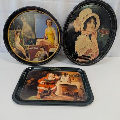 Coca-Cola Tin Trays Lot 5