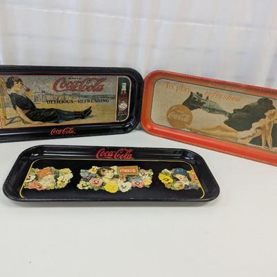 Coca-Cola Tin Trays Lot 6