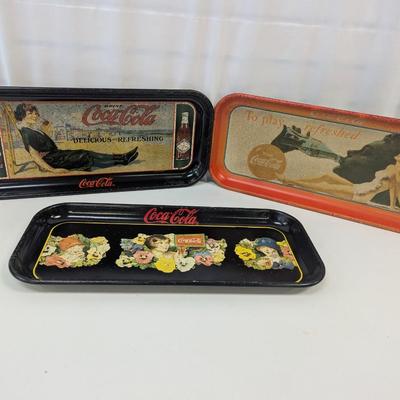 Coca-Cola Tin Trays Lot 6
