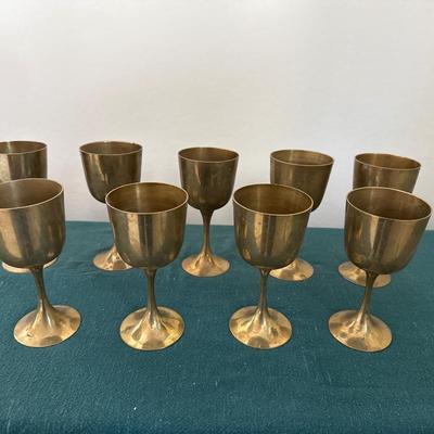 Brass Wine Goblets 9