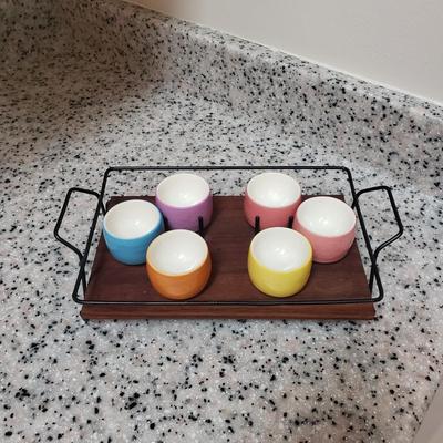 Vintage Goebel Egg Cups and Tray (K-KD)