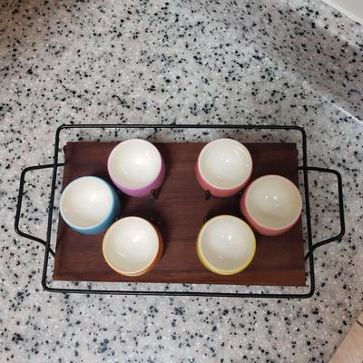 Vintage Goebel Egg Cups and Tray (K-KD)