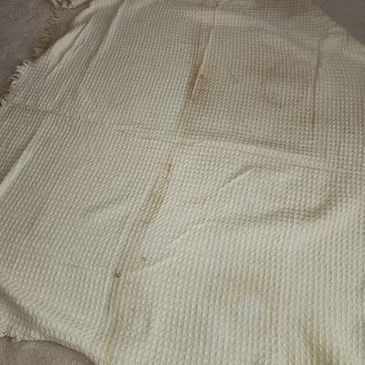 4 cream colored afghans