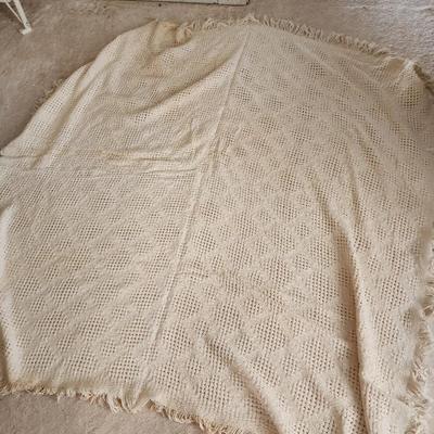 4 cream colored afghans