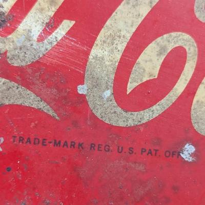 Vintage 1981 Metal Coca-Cola Calendar Sign With Date Cards