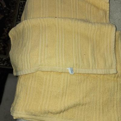 2 Large Yellow Hand towels