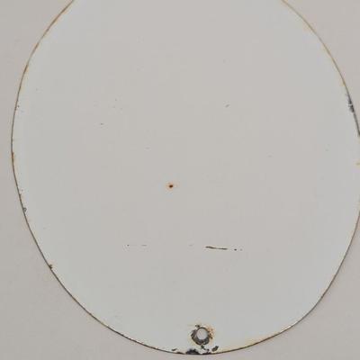 United Motors Service Porcelain Arrow Sign Approx 16 3/4" x 11"