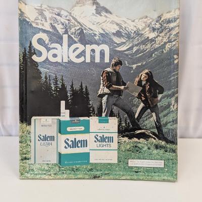 Vintage 1981 R.J. Reynolds Salem Cigarette Advertising Sign Approx 21 1/2" x 17 1/2"