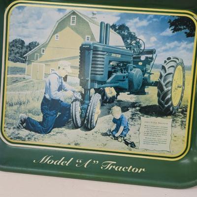 John Deere Model "A" Tractor Tray & Fairbanks Morse Jack-Of-All-Trades Gas Engine Sign