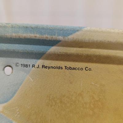 Vintage 1981 R.J. Reynolds Tobacco Raised Letters Winston Cigarettes Metal Sign Approx 21 1/2" x 17 1/2"
