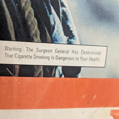 Vintage 1981 R.J. Reynolds Tobacco Raised Letters Winston Cigarettes Metal Sign Approx 21 1/2" x 17 1/2"