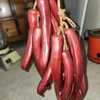 Hanging peppers decor