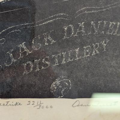 Dan Quest Woodcut Jack Daniel's Distillery Print Signed Numbered 2211/3000