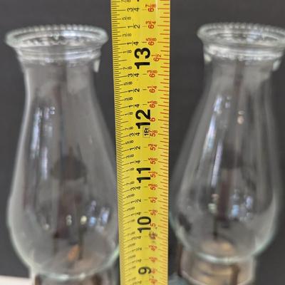 Vintage Made In The USA Glass Oil Lanterns