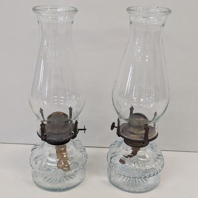 Vintage Made In The USA Glass Oil Lanterns