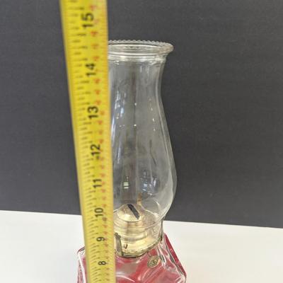 Vintage Glass Oil Lamp Light Lamp Farms