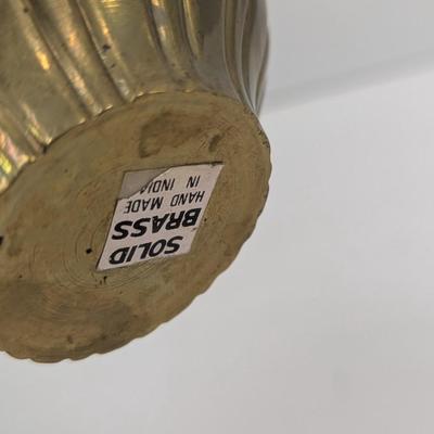 Solid Brass Oil Lamp & Red Metal Lamp