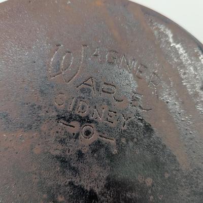 1 Is A Wagner Ware Sidney-O-Cast Iron Skillet Rib Grill & Unbranded Skillet