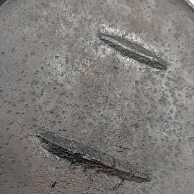 Antique 3-Leg Spider Skillet Fry Pan 12" Cast Iron With Lid