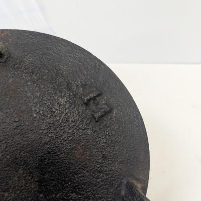 Antique 3-Leg Spider Skillet Fry Pan 12" Cast Iron With Lid