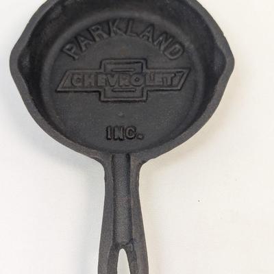 Collectible Cast Iron Pan Parkland Chevrolet 3 3/4"