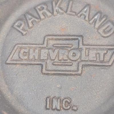 Collectible Cast Iron Pan Parkland Chevrolet 3 3/4"