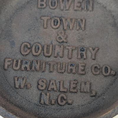 Collectible Cast Iron Pan Bowen Town & Country Furniture Co. W. Salem N.C. 3 3/4"