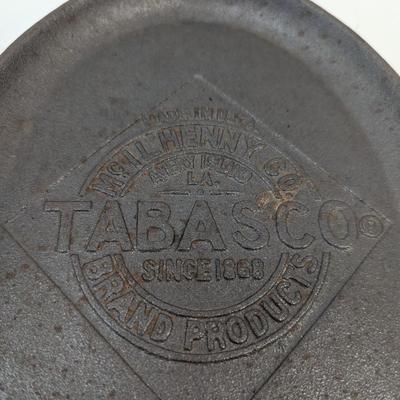 "Tabasco" Cast Iron Skillet Or Fajita Pan McIlhenny Co. Approx 14 3/4"