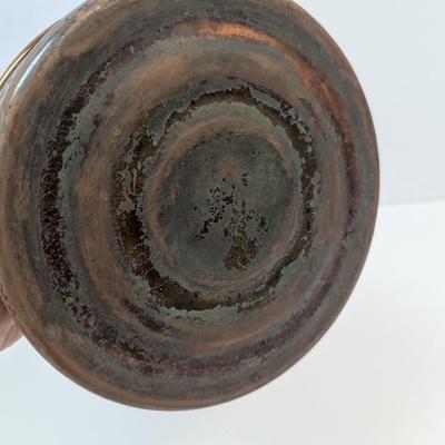 Vintage Copper Teapot With Porcelain Handle