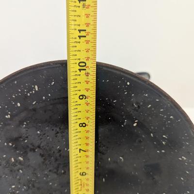 Black Enamel Speckled Coffee Pot Approx 12" Tall