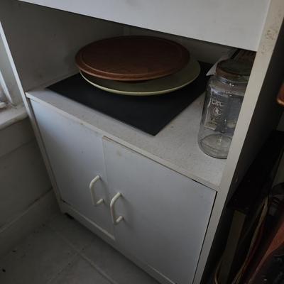 Microwave cart.
