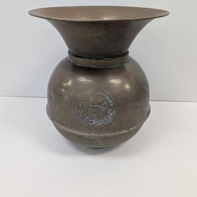 Vintage All Famous Havana 5 Cent Cigars Metal Spittoon