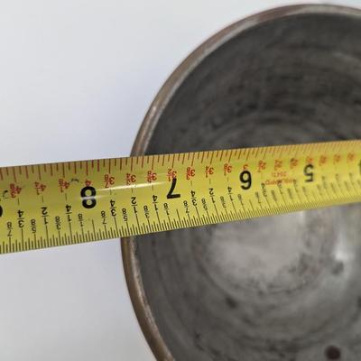 Antique Copper Ladle Scoop Hand Made With Forged Iron Handle