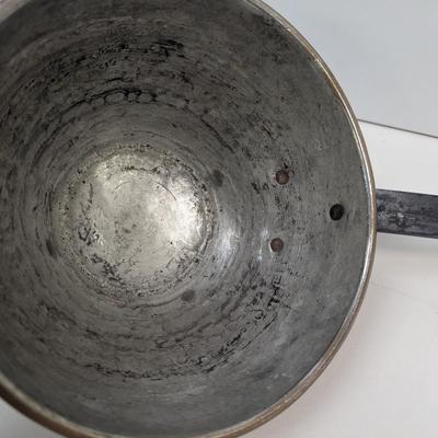 Antique Copper Ladle Scoop Hand Made With Forged Iron Handle