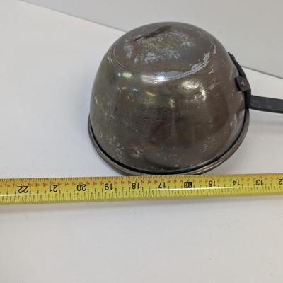 Antique Copper Ladle Scoop Hand Made With Forged Iron Handle